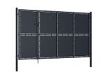 Cancello Da Giardino In Acciaio 350 X 150 Cm Antracite