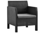 Vidaxl GartenstüHle Mit Kissen 2 Stk. Pp Rattan Antracite