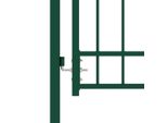 Vidaxl Cancello Di Recinzione Con Punte In Acciaio 100X100 Cm Verde