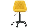 Vidaxl Sedia Da Ufficio In Velluto Giallo Senape