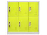 Vidaxl Armadietto Grigio Chiaro E Verde 90X45X92,5 Cm In Acciaio