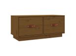 Mobile Tv Marrone Miele 80X34X35 Cm In Legno Di Pino Massiccio