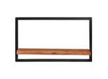 Vidaxl Mensole A Muro 2 Pezzi 60X25X35 Cm In Legno Massiccio Di Acacia E Acciaio