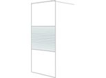Vidaxl Schermo Doccia Per Cabina Doccia Bianco 90X195 Cm Esg Vetro Chiaro