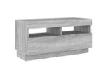 Mobile Tv Con Luci Led Grigio Sonoma 80X35X40 Cm