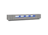 Set Di Mobili Tv 3 Pezzi Luci Led Materiale Legno Sonoma Grigio