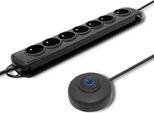 Qoltec 50171 Limitatore Di Sovratensione Nero 7 Prese Ca 230 V 1,5 M
