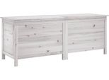 Vidaxl Cassapanca Da Giardino Bianca 150X50X56,5 Cm In Legno Massiccio Di Abete