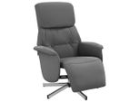 Vidaxl Poltrona Relax Con Poggiapiedi In Tessuto Grigio Scuro