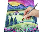 Staedtler 3001 C6-1 Penne Staedtler "Europa"" A Doppia Punta In Fibra, Confezione Da 6 Pz"