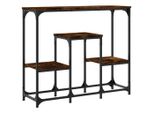 Tavolo Consolle Rovere Fumé 89,5X28X76 Cm Materiale A Base Di Legno