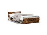 Giroletto Con Cassetto In Rovere Fumé 100X200 Cm Materiale A Base Di Legno