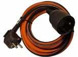 Dual Color Extension Cable - Chacon - Black / Orange - H05VV-F 3G1.5 - 20 M