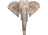Marrakech Boho Decorazione Da Parete Elefante In Legno Massiccio Alto 44 Cm | Scandinavo Arte Da Parete Anokha Moderno Come Decorazione In Soggiorno Camera Da Letto | Africa Decorazione Da Parete All'aperto Come Decorazione Balcone Terrazza