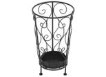 Vidaxl Portaombrelli Stile Vintage In Metallo 26 X 46 Cm Nero