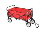 Vidaxl Carrello Manuale Pieghevole In Acciaio Rosso