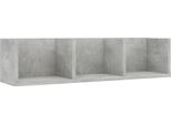 Vidaxl Scaffale Da Parete Per Cd Grigio Cemento 75X18X18 Cm Materiale A Base Di Legno