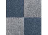 40 Quadrotte Di Moquette Tappeto 50 X 50 Cm Per 10 M² In Blu E Grigio