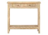 Tavolo Consolle 80X35X74 Cm In Legno Massiccio Di Mango