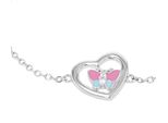 Tchibo - Amor 925 Silber Kinder-Armschmuck »Herz und Schmetterling« - silber