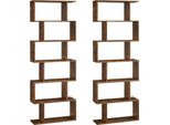 Vasagle Set Di 2 Librerie A 6 Livelli Scaffale In Piedi, Scaffale Per Ufficio, Scaffale Indipendente, Scaffale Decorativo, Scaffale Espositivo, Soggiorno Moderno