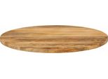 Piano Del Tavolo Ø 90X2,5 Cm Rotondo In Legno Massiccio Di Mango
