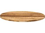 Piano Del Tavolo Ø 90X3,8 Cm Rotondo Legno Di Mango Massiccio Grezzo