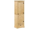 Armadio 55X38X170 Cm In Legno Di Pino Massiccio