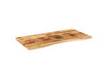 Vidaxl Piano Scrivania Con Nicchia 120X60X2,5 Cm In Legno Massiccio Di Mango