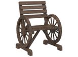 Sedia Da Giardino 58X58X78,5 Cm In Legno Massiccio Di Abete