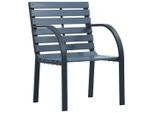Sedie Da Giardino 2 Pezzi Legno Di Abete Grigio Acciaio Verniciato A Polvere