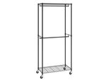 Appendiabiti Mobile - Appendiabiti Con 1 Asta Porta Abiti - 2 Strati - 136 Kg Di Portata - Robusto Appendiabiti - Camera Da Letto, Lavanderia, Spogliatoio, Ingresso - Appendiabiti Mobile