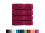 Vidaxl Asciugamani Per Ospiti Premium Solund 4 Pz. Bordeaux 30X50 Cm 600 G/M²