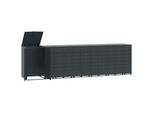 Vidaxl Cassonetto Per Rifiuti Da 6 Tonnellate Antracite 414X79X117 Cm Acciaio