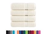 Vidaxl Asciugamani Da Doccia Premium Solund 4 Pz. Bianco Crema 70X140 Cm 600 G/M²