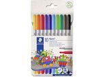 Staedtler 320 C10 Penne A Punta Doppia In Fibra Staedtler Noris, Confezione Da 10 Pezzi