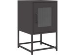 Vidaxl Comodino Nero 36X39X60,5 Cm Acciaio Laminato A Freddo