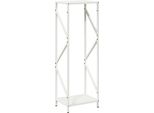 Vidaxl Porta Legna Bianco 34X25X100 Cm Acciaio Laminato A Freddo