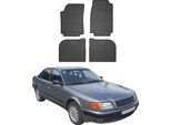 1994-1997 Audi A6 I C4 Tappetini In Gomma Nera 4 Pezzi