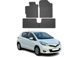 2011-2019 Toyota Yaris Tappetini In Gomma Nera 4 Pz