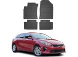2018-2025 Kia Ceed Tappetini In Gomma Nero 4 Pz