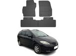 2005-2010 Mazda 5 Tappetini In Gomma Nera 4 Pezzi