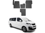 2016-2025 Peugeot Traveller Tappetini In Gomma Nera 4 Pz