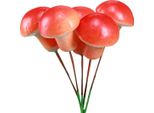 Funghi Decorativi Su Filo Metallico Decorazione Autunnale Da Infilare Stile Rustico, 24 Pezzi
