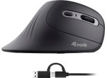 Equip 245119 Mouse Ergonomico Equip Connettore USB-A/-C 1,80M Destro Nero