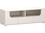 Selsey Valles - Mobiletto Tv Con Cassetto E Vani A Giorno, 130 Cm, Grigio Cashmere