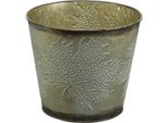 Fioriera In Metallo Con Decorazione Di Foglie Per Composizioni Decorative Autunnali