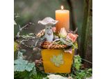 Fioriera In Legno Shabby Chic Con Elemento Decorativo