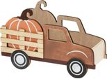 Furgoncino Per La Decorazione Della Tavola Con Zucca In Legno Per Le Decorazioni Autunnali