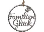 Anello Da Parete In Metallo Con Scritta Family Happiness E Cordino
